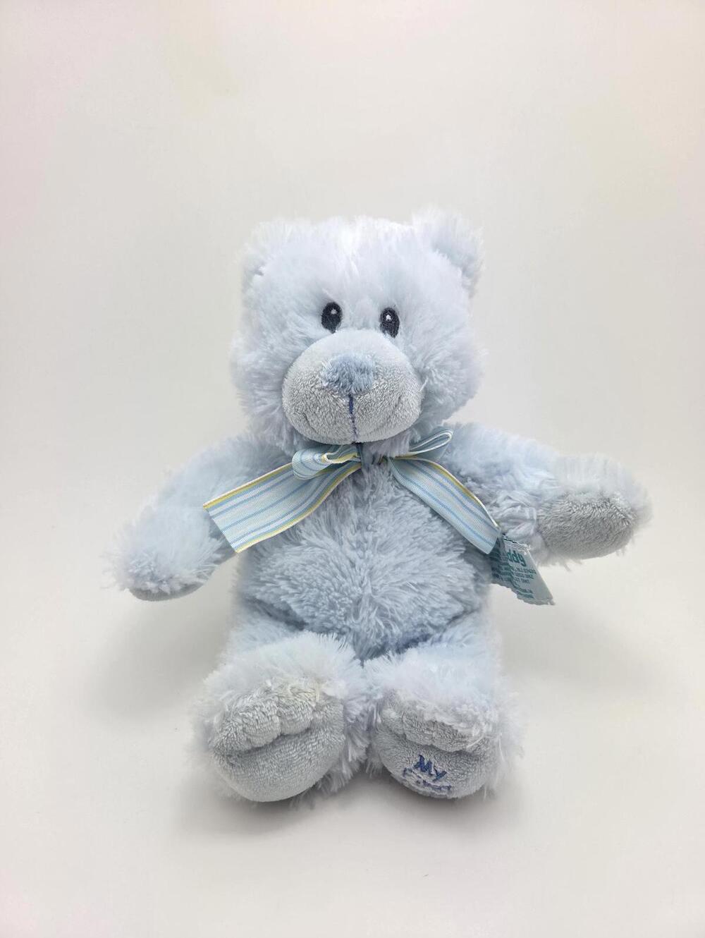 Russ "My First Teddy" Blue Teddy Bear Plush Stuffed Animal (8 inch)